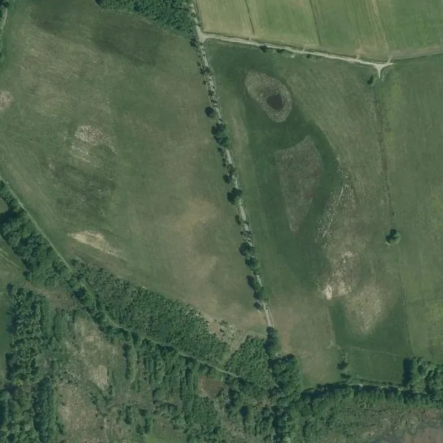 Luchtfoto van het bouwland tussen Anderen en het Balloërveld